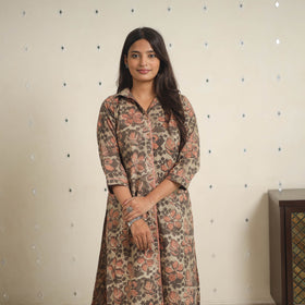 Brown - natural dyed cotton bagru dabu co-ord set 13