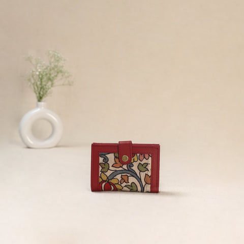 Beige - Srikalahasti Kalamkari Handpainted Wallet 103