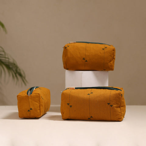 Handcrafted Fabric Toiletry Bags (Set of 3) 13