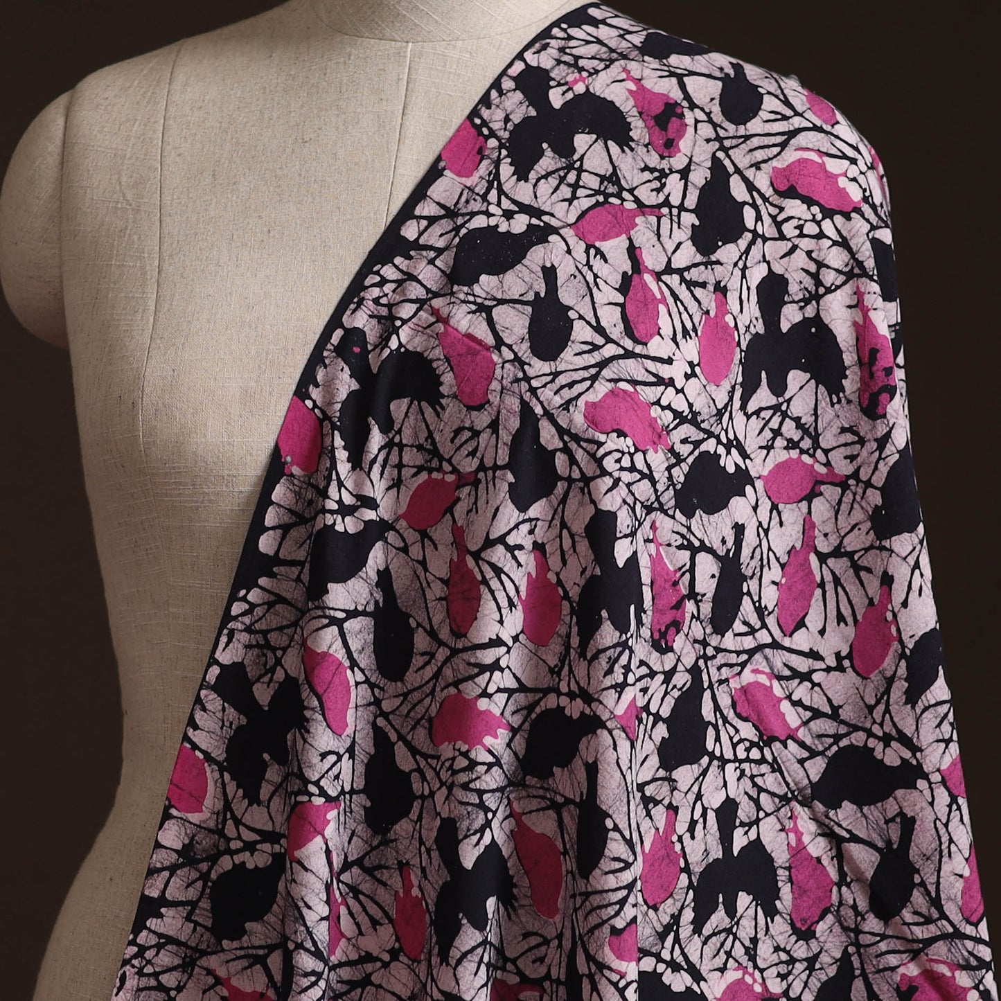 Hand Block Batik Print Cotton Fabric 08