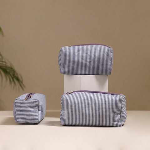 Handcrafted Fabric Toiletry Bags (Set of 3) 14