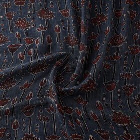Natural Dyed Ajrakh Hand Block Print Kota Doria Cotton Fabric 34