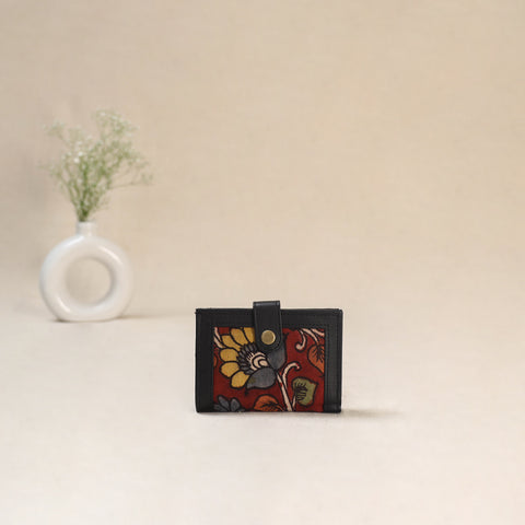 Red - Srikalahasti Kalamkari Handpainted Wallet 105