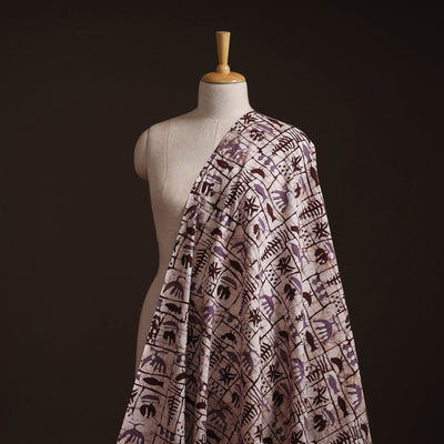 Hand Block Batik Print Cotton Fabric 11