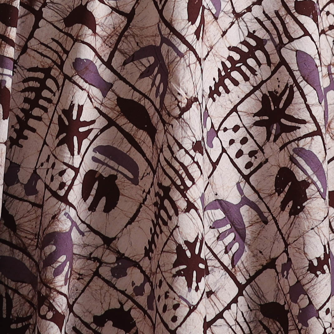 Hand Block Batik Print Cotton Fabric 11