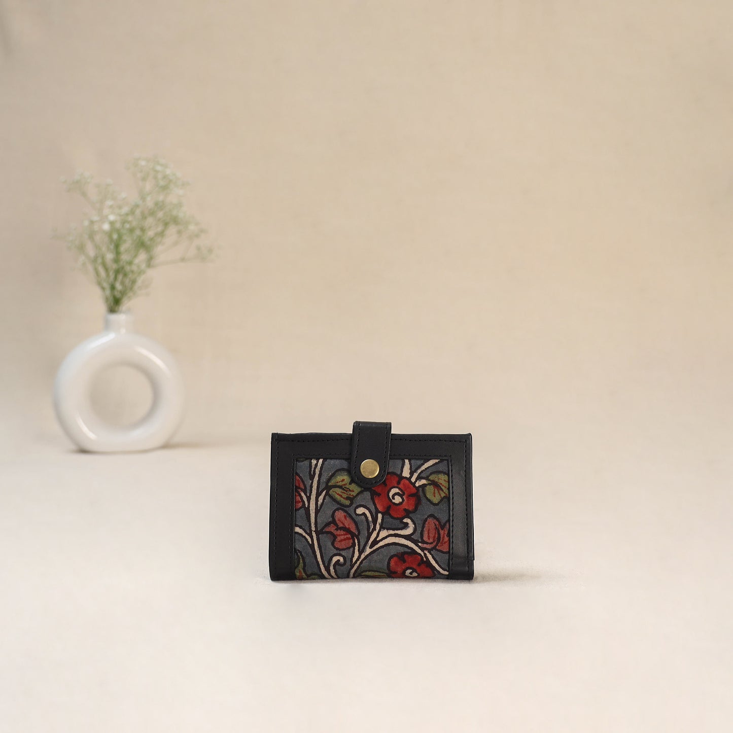 Blue - Srikalahasti Kalamkari Handpainted Wallet 106