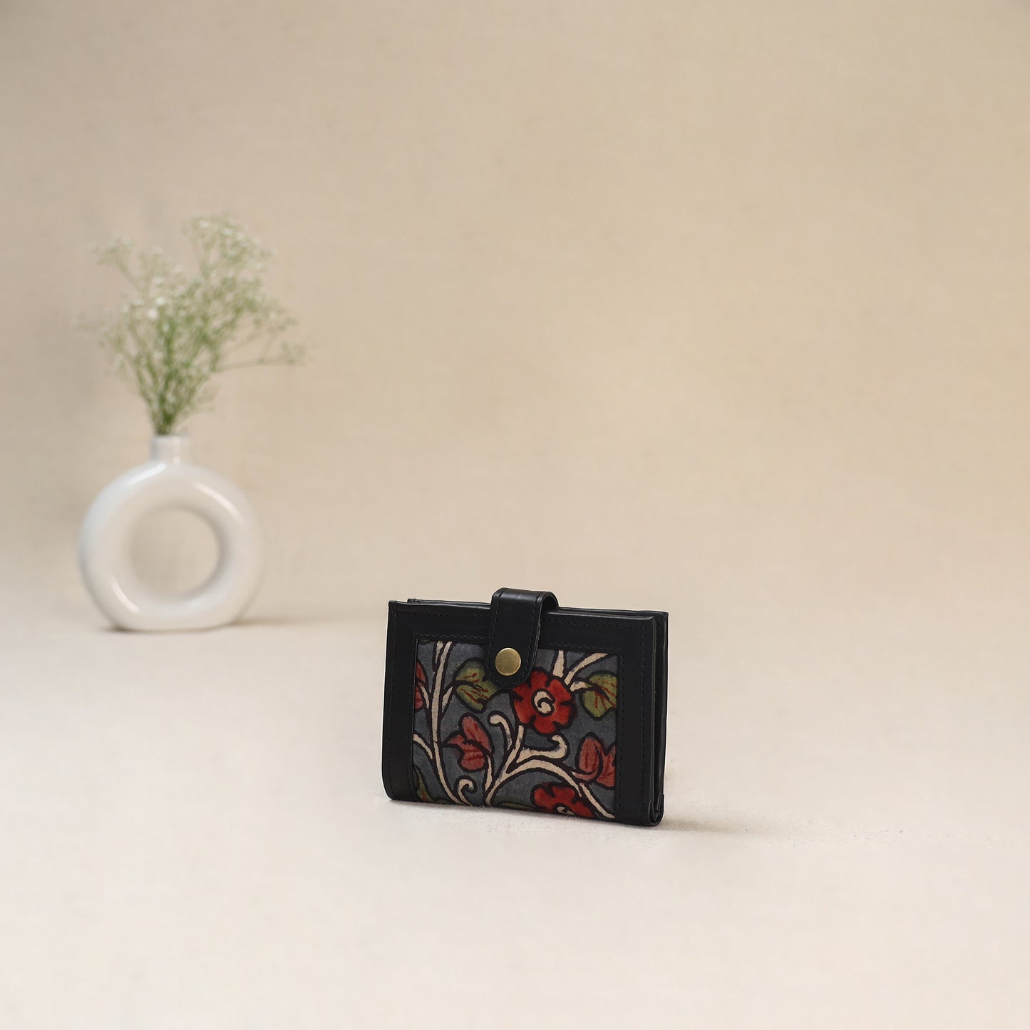 Blue - Srikalahasti Kalamkari Handpainted Wallet 106