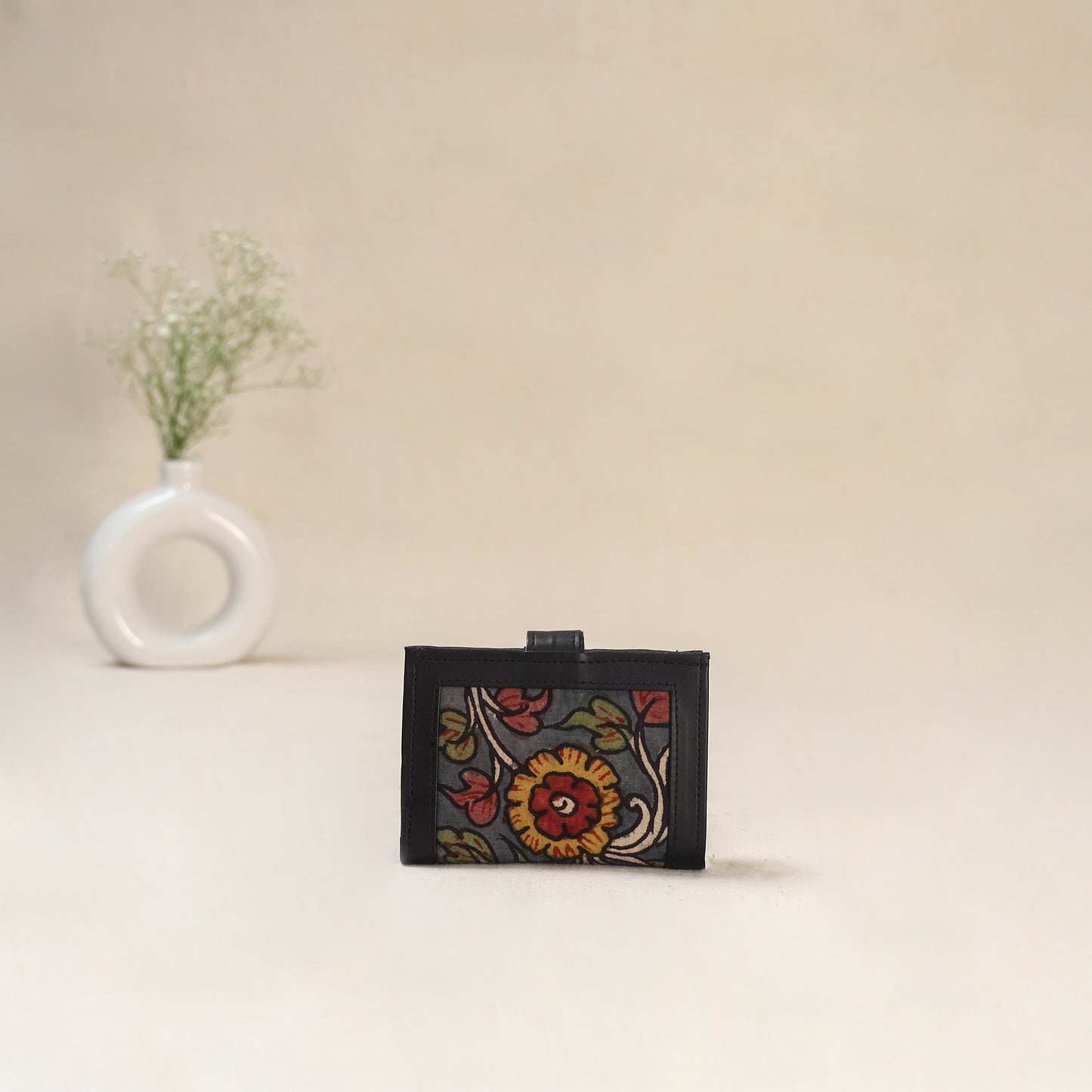Blue - Srikalahasti Kalamkari Handpainted Wallet 106