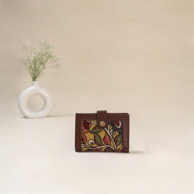 Yellow - Srikalahasti Kalamkari Handpainted Wallet 107