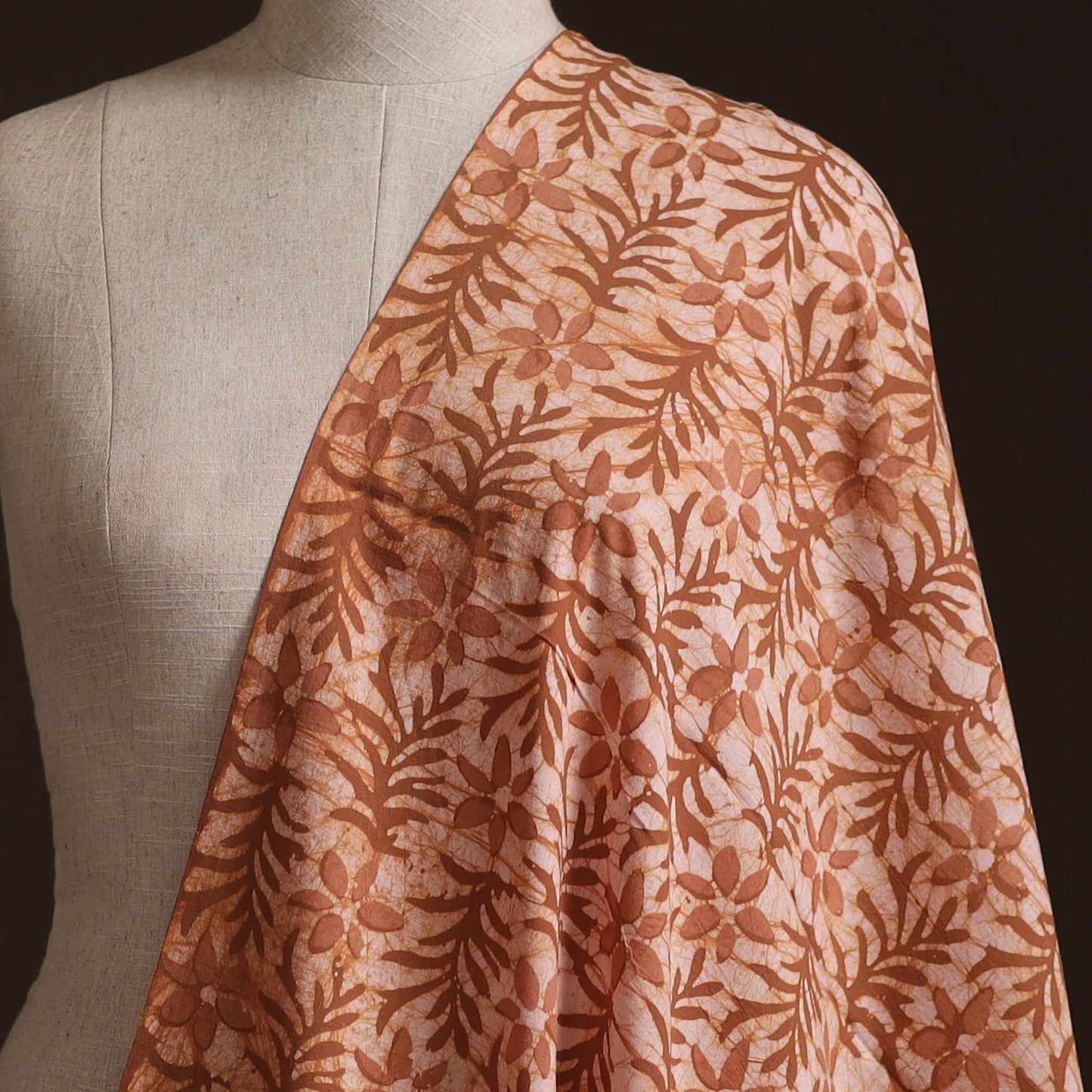Hand Block Batik Print Cotton Fabric 12
