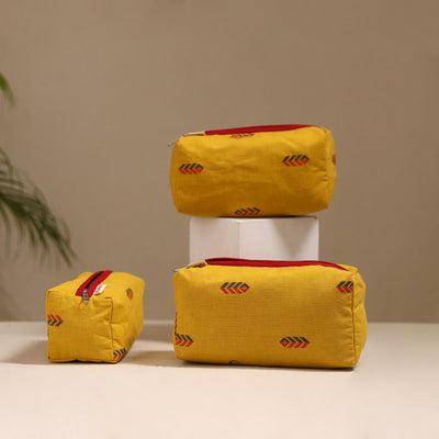 Handcrafted Fabric Toiletry Bags (Set of 3) 18