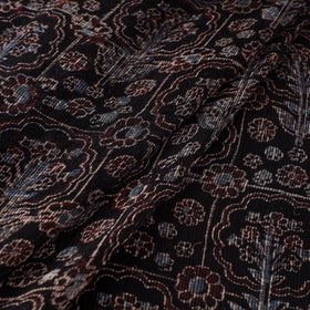 Natural Dyed Ajrakh Hand Block Print Kota Doria Cotton Fabric 33