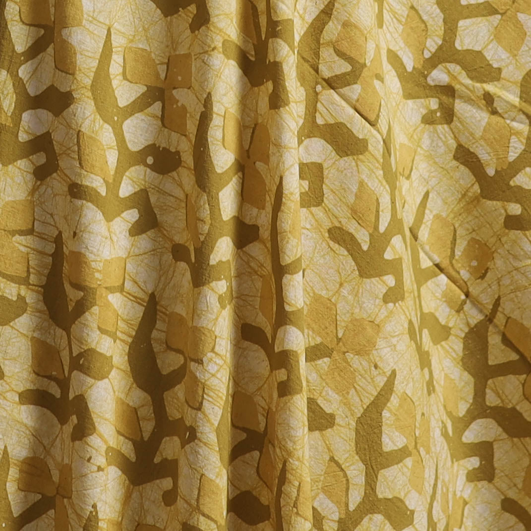 Hand Block Batik Print Cotton Fabric 13
