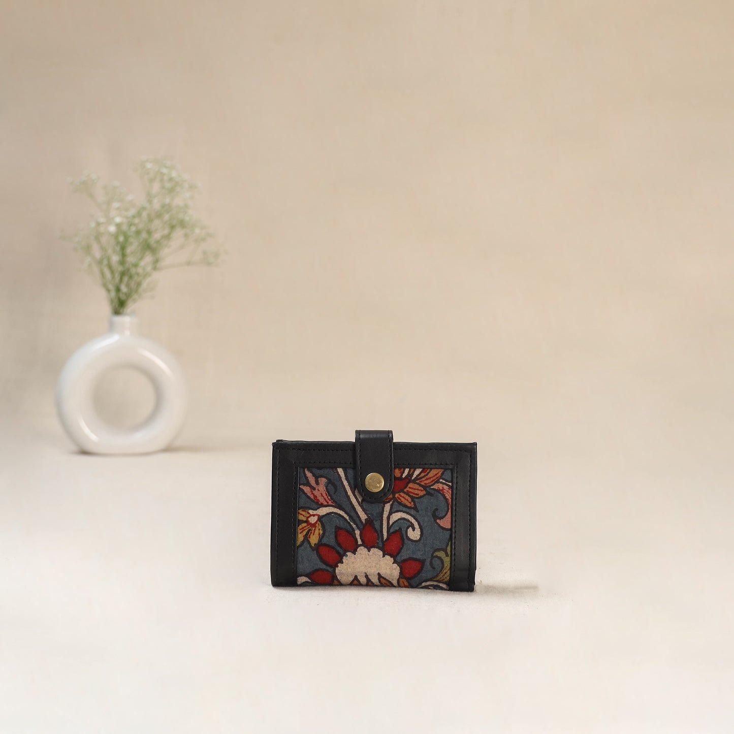 Blue - Srikalahasti Kalamkari Handpainted Wallet 109