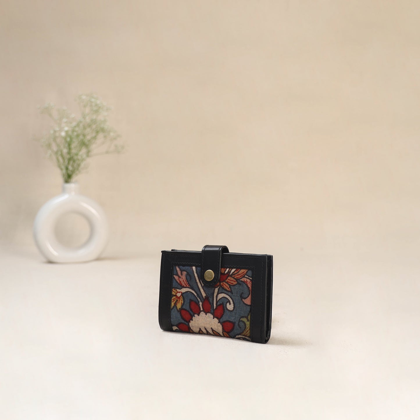 Blue - Srikalahasti Kalamkari Handpainted Wallet 109