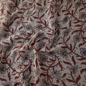 Natural Dyed Ajrakh Hand Block Print Kota Doria Cotton Fabric 31