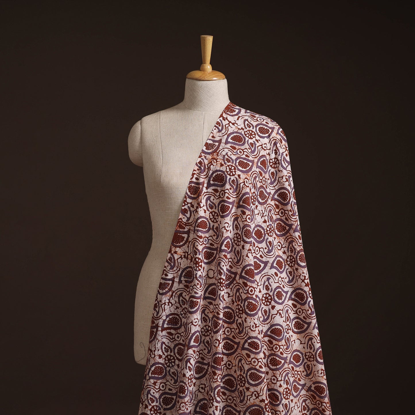 Hand Block Batik Print Cotton Fabric 16
