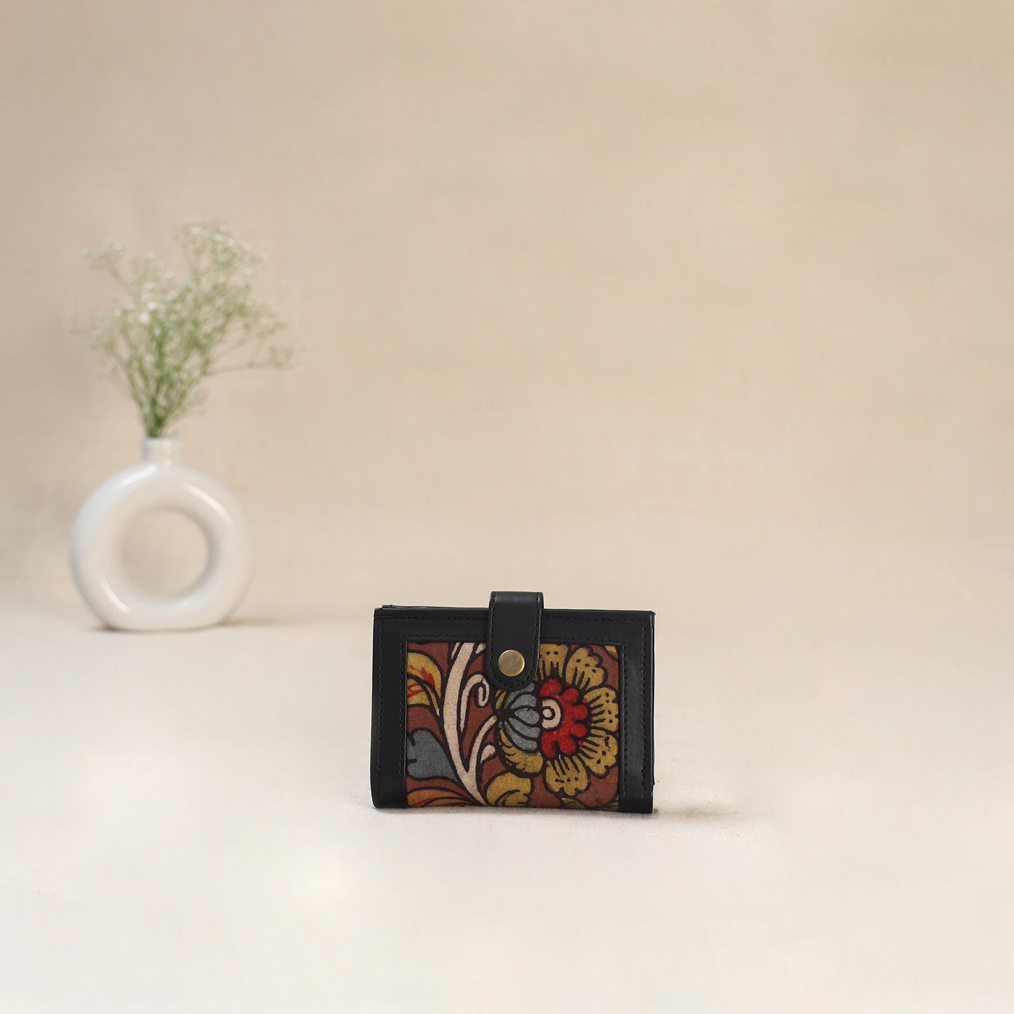 Brown - Srikalahasti Kalamkari Handpainted Wallet 111