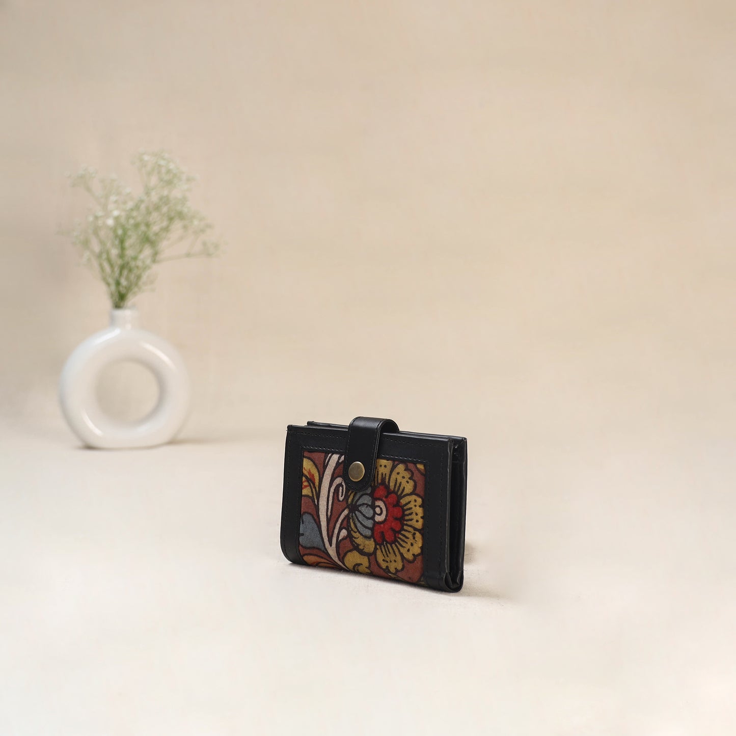 Brown - Srikalahasti Kalamkari Handpainted Wallet 111
