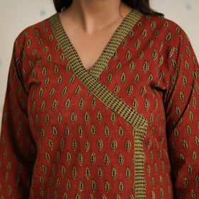 Red - bagh cotton suit set (set of 3) 04 - handcrafted