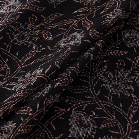 Natural Dyed Ajrakh Hand Block Print Kota Doria Cotton Fabric 28