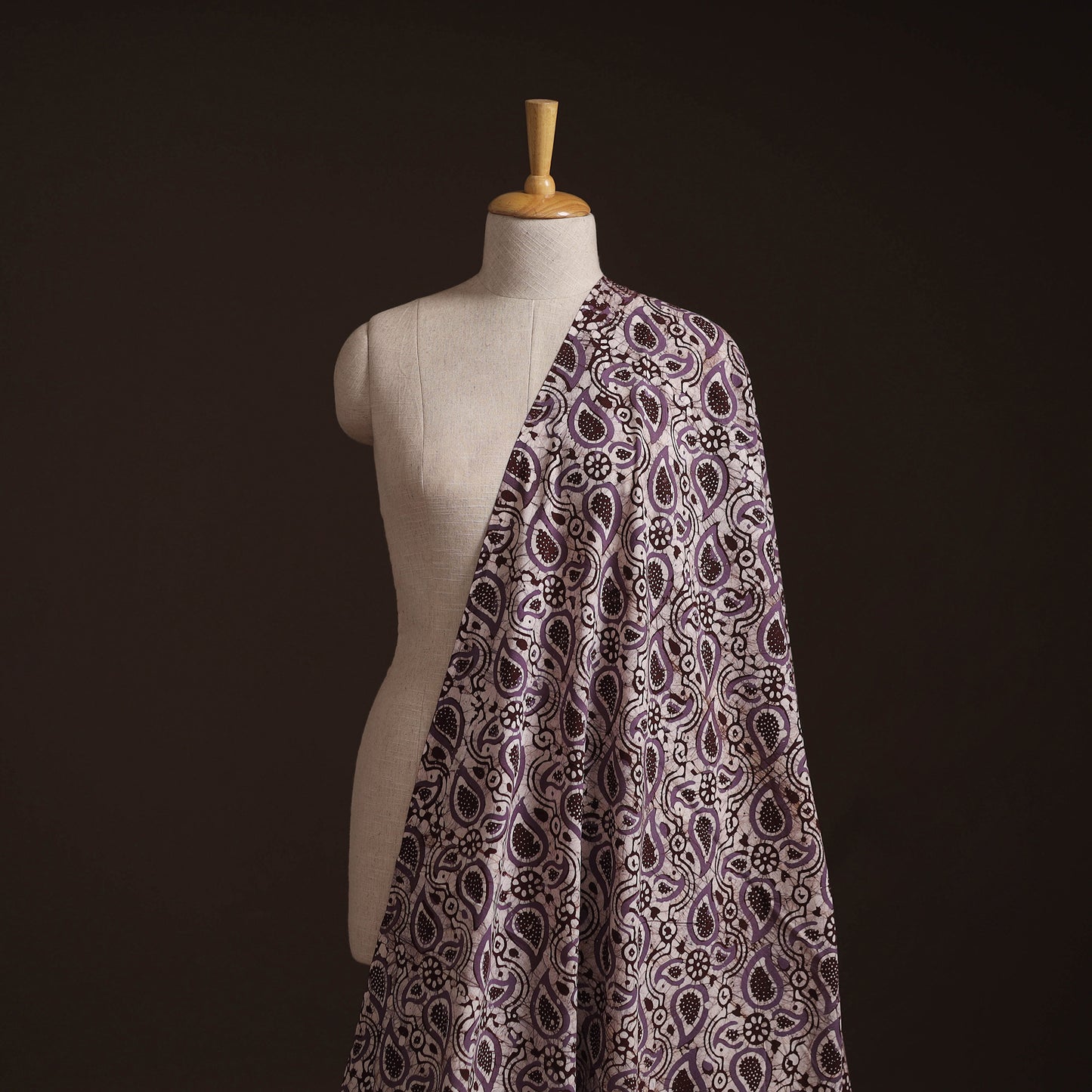 Hand Block Batik Print Cotton Fabric 18