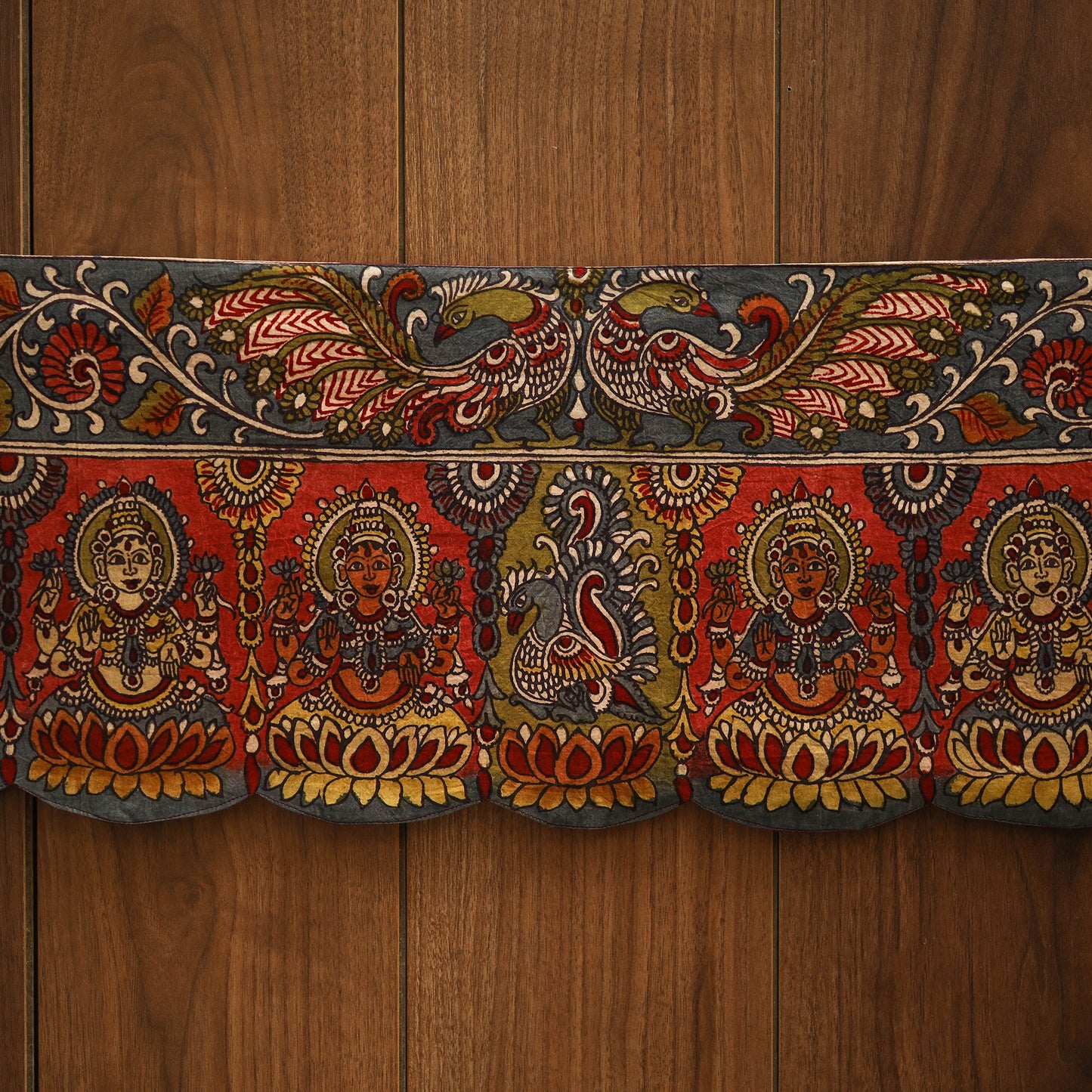 Handpainted kalamkari ashtalakshmi toran (11 x 55 in) 37
