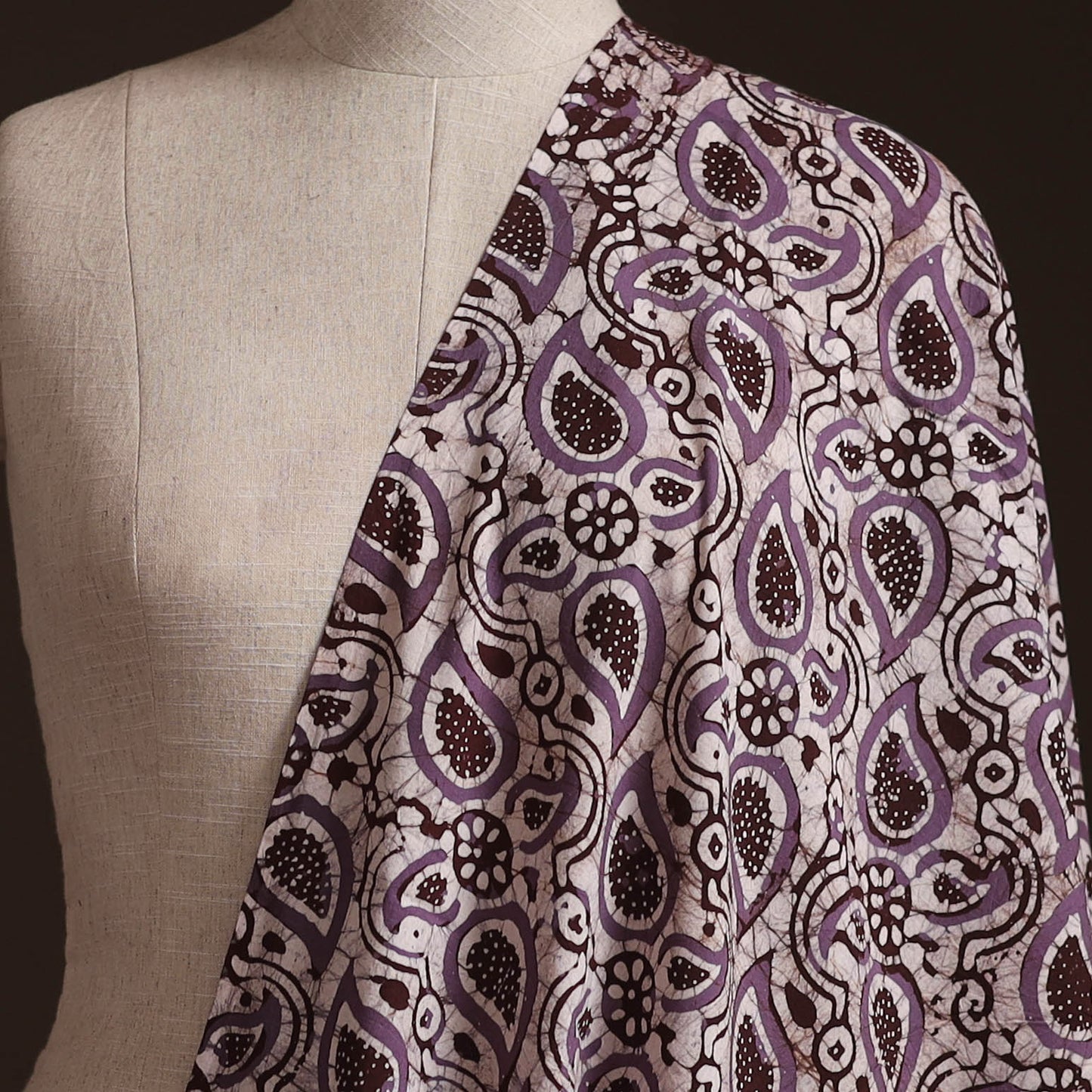 Hand Block Batik Print Cotton Fabric 18