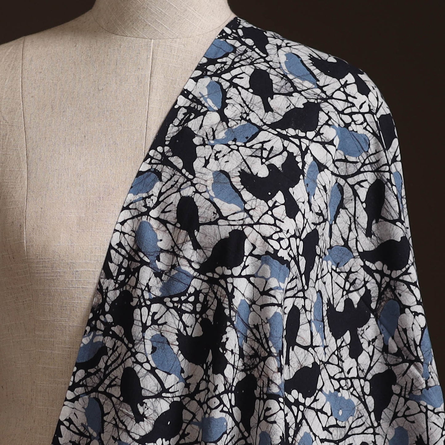 Hand Block Batik Print Cotton Fabric 19