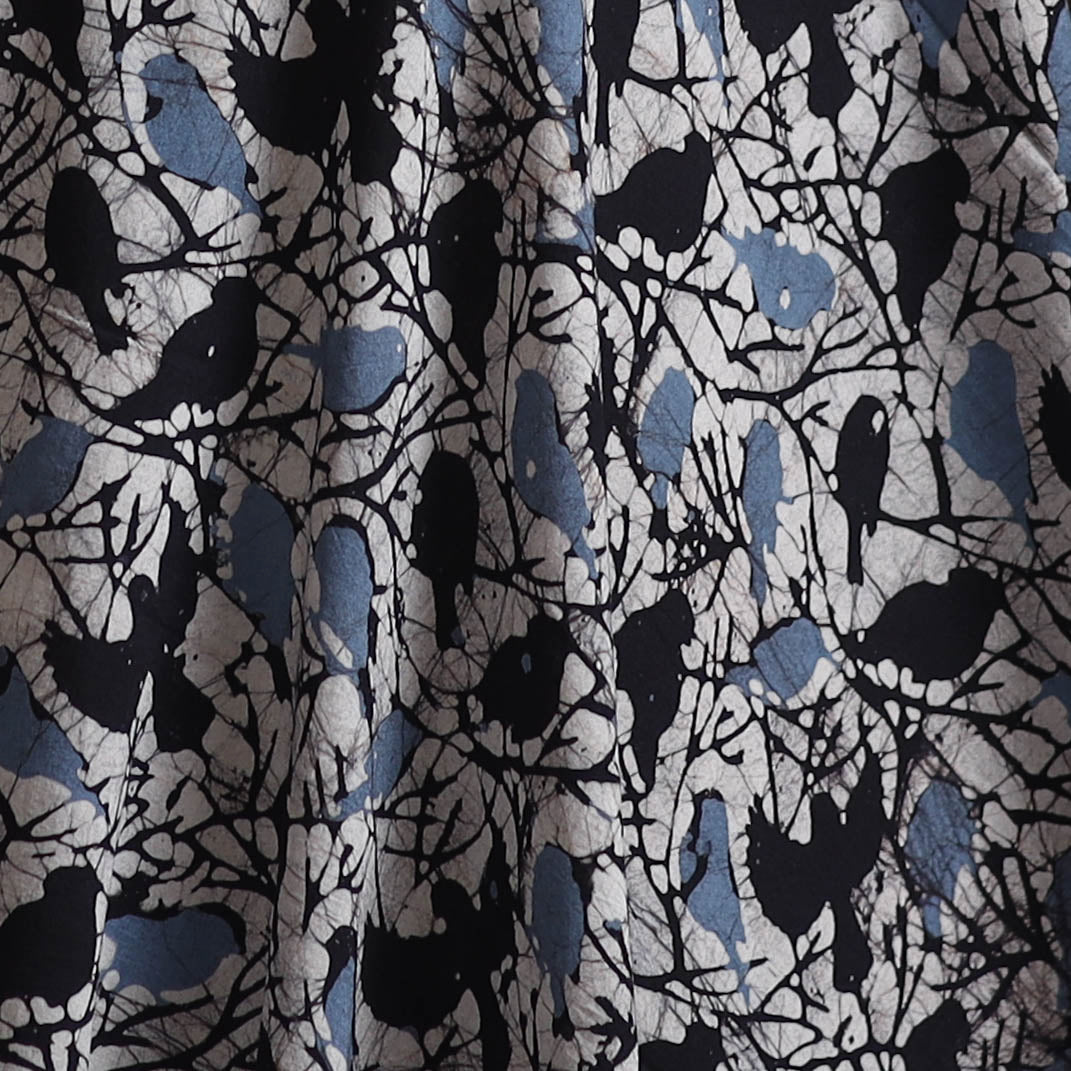 Hand Block Batik Print Cotton Fabric 19