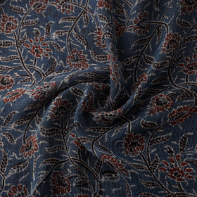 Natural Dyed Ajrakh Hand Block Print Kota Doria Cotton Fabric 25