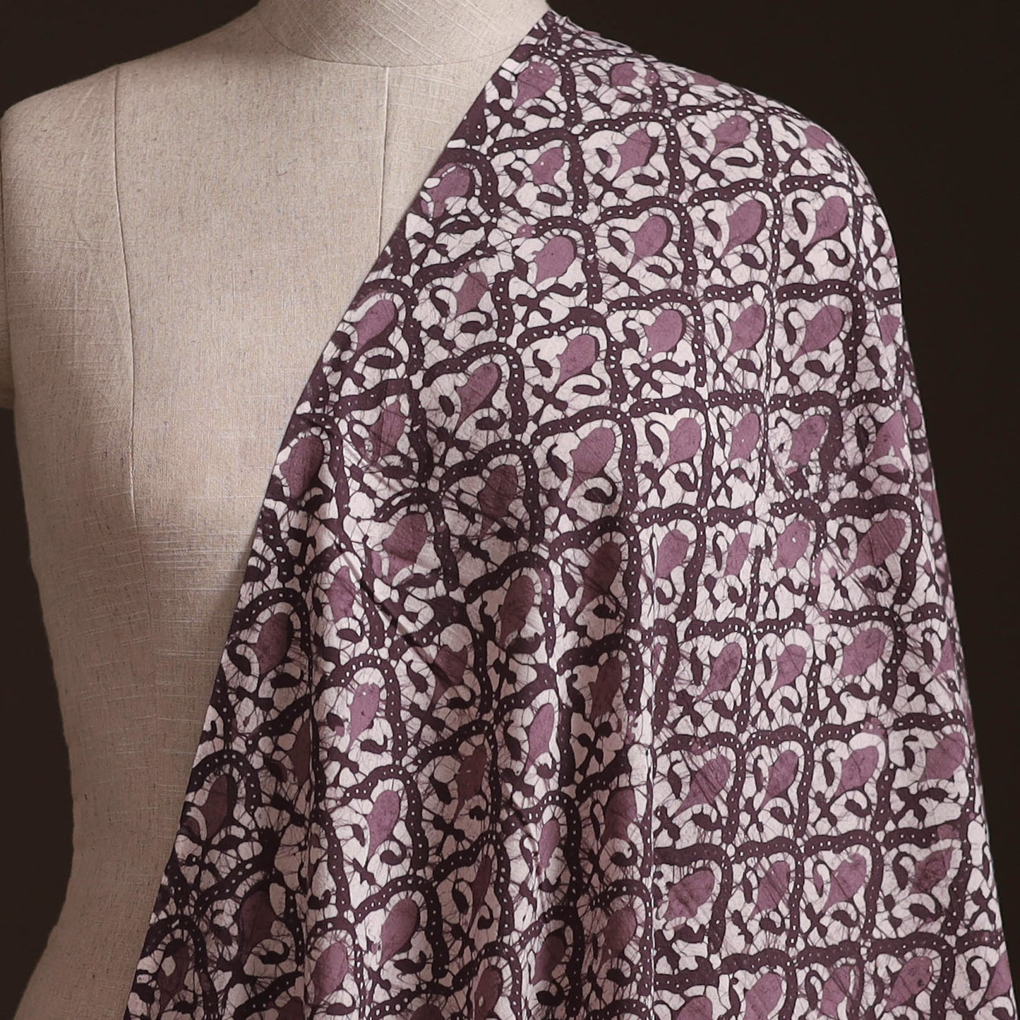 Hand Block Batik Print Cotton Fabric 22