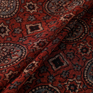Red - Natural Dyed Ajrakh Hand Block Print Kota Doria Cotton Fabric 23
