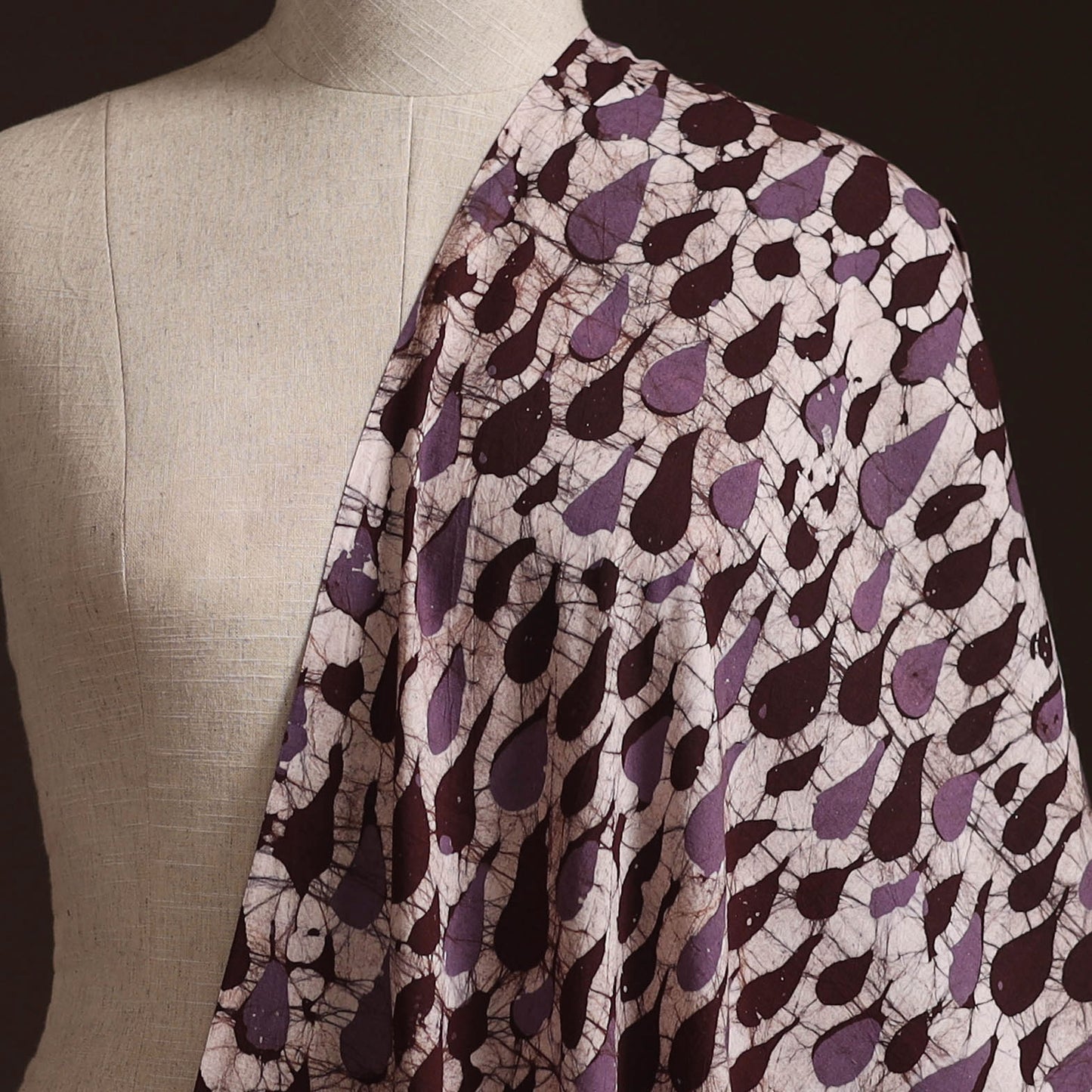 Hand Block Batik Print Cotton Fabric 23