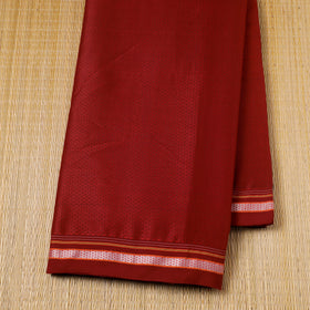 Red Karnataka Weave Cotton Khun Fabric