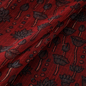 Natural Dyed Ajrakh Hand Block Print Kota Doria Cotton Fabric 20