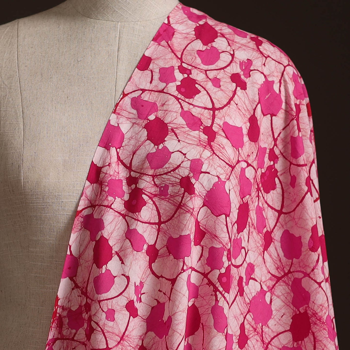 Hand Block Batik Print Cotton Fabric 27