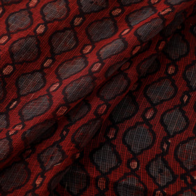 Natural Dyed Ajrakh Hand Block Print Kota Doria Cotton Fabric 17