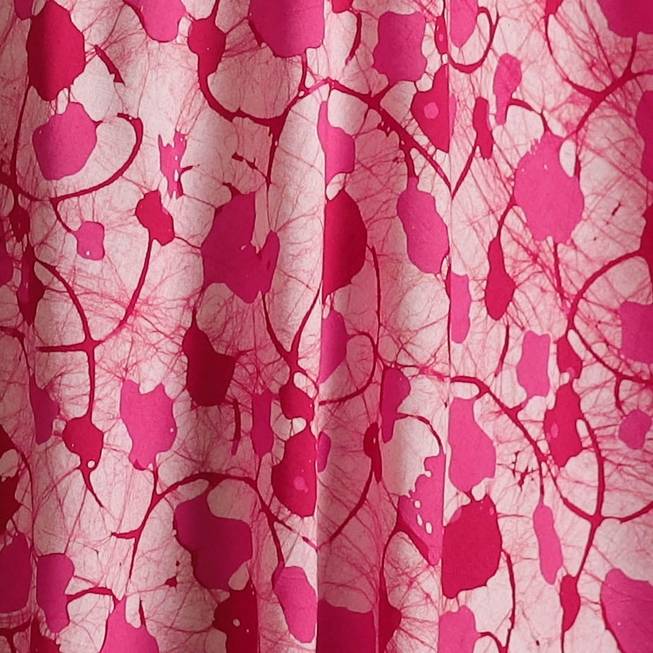 Hand Block Batik Print Cotton Fabric 27