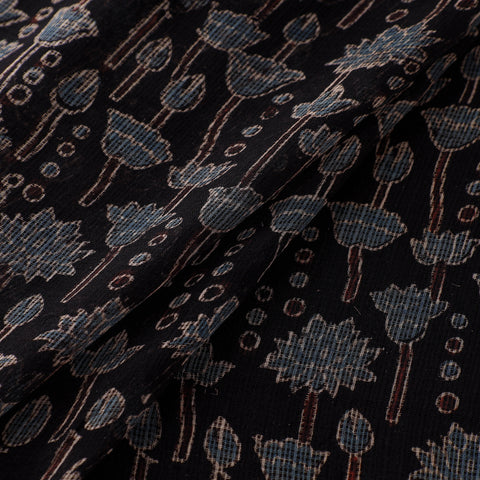 Natural Dyed Ajrakh Hand Block Print Kota Doria Cotton Fabric 16