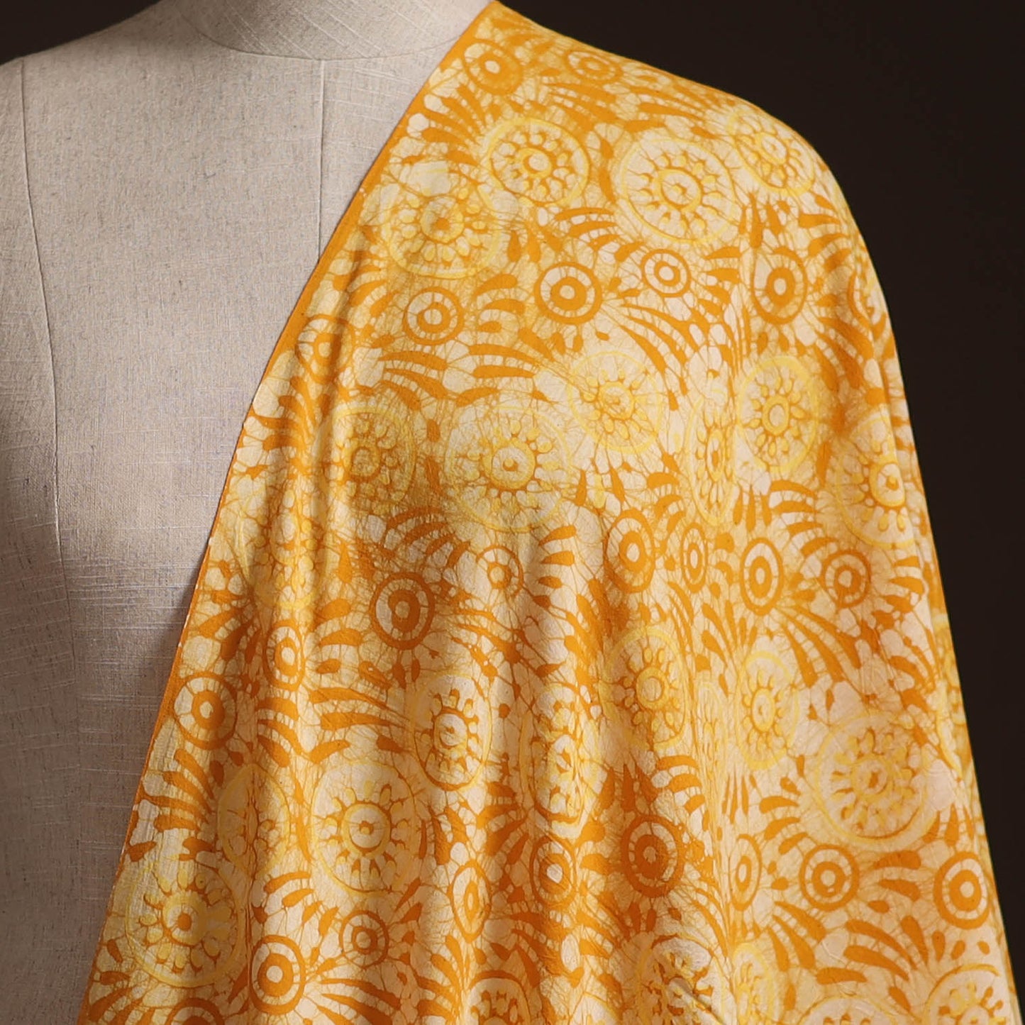 Hand Block Batik Print Cotton Fabric 28