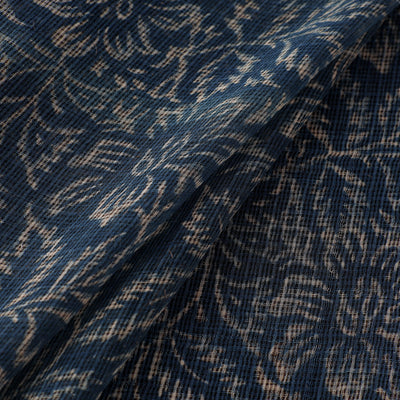 Natural Dyed Ajrakh Hand Block Print Kota Doria Cotton Fabric 15