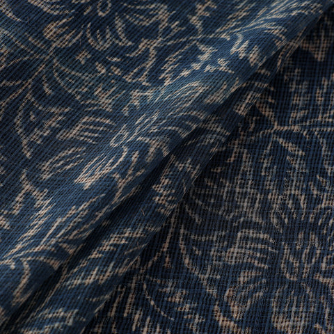 Natural Dyed Ajrakh Hand Block Print Kota Doria Cotton Fabric 15