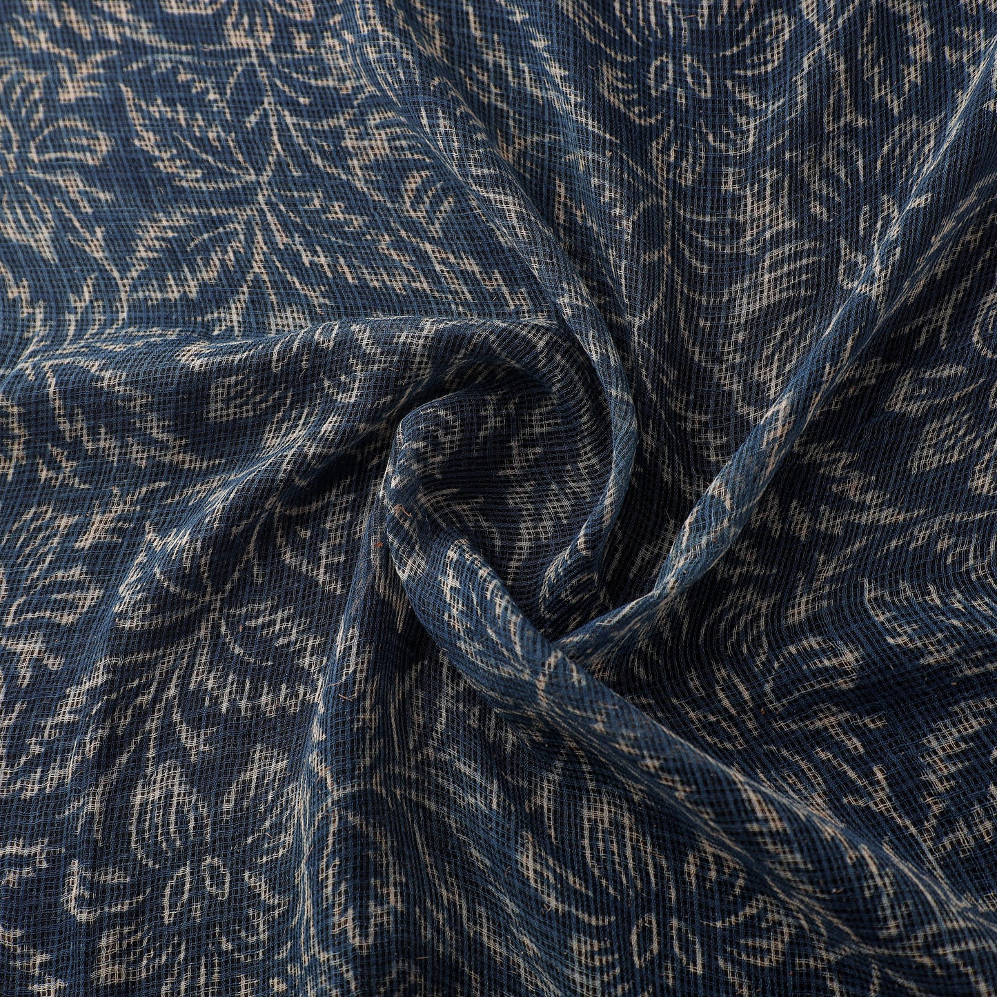 Natural Dyed Ajrakh Hand Block Print Kota Doria Cotton Fabric 15