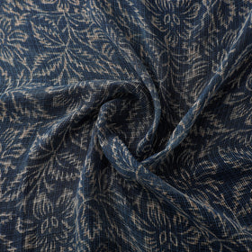 Natural Dyed Ajrakh Hand Block Print Kota Doria Cotton Fabric 15