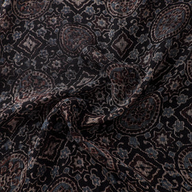 Natural Dyed Ajrakh Hand Block Print Kota Doria Cotton Fabric 14