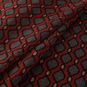 Natural Dyed Ajrakh Hand Block Print Kota Doria Cotton Fabric 12
