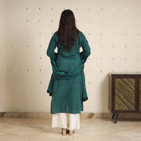 Green - bagh cotton suit set (set of 2) 06 - handcrafted