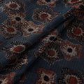 Natural Dyed Ajrakh Hand Block Print Kota Doria Cotton Fabric 11