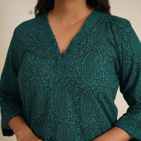 Green - bagh cotton suit set (set of 2) 06 - handcrafted